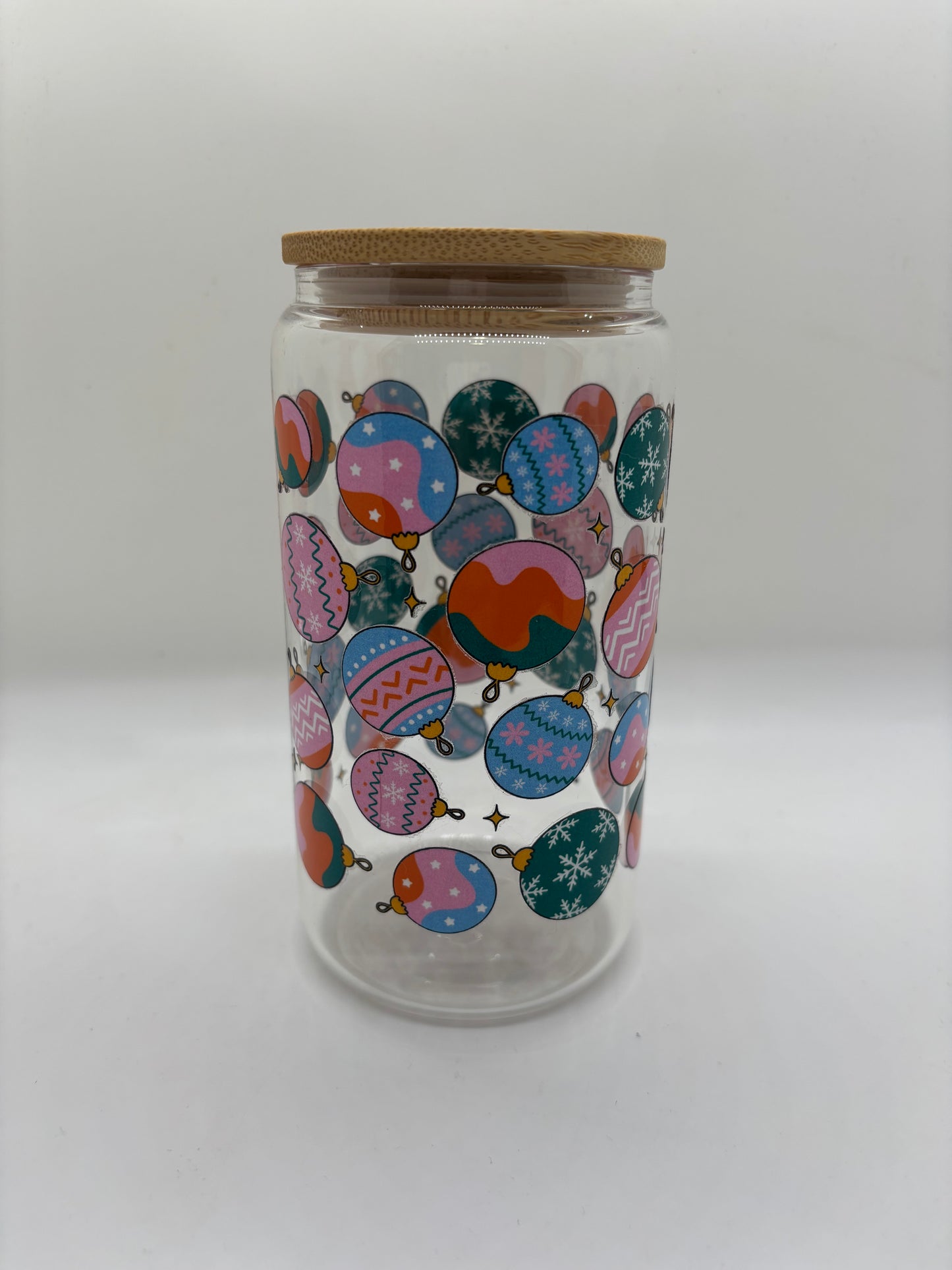 Christmas Ornaments Glass Can Cup