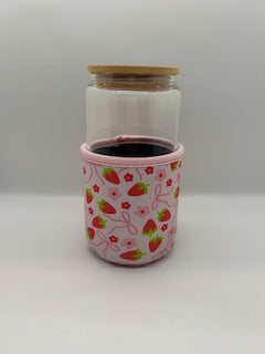 Strawberry Bows Small Coozie