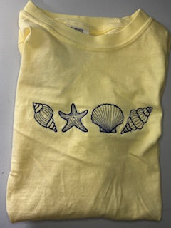 Beach Shells embroidered t-shirt