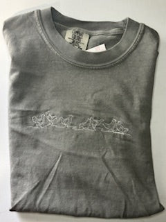 Minimal Chickens embroidered t-shirt