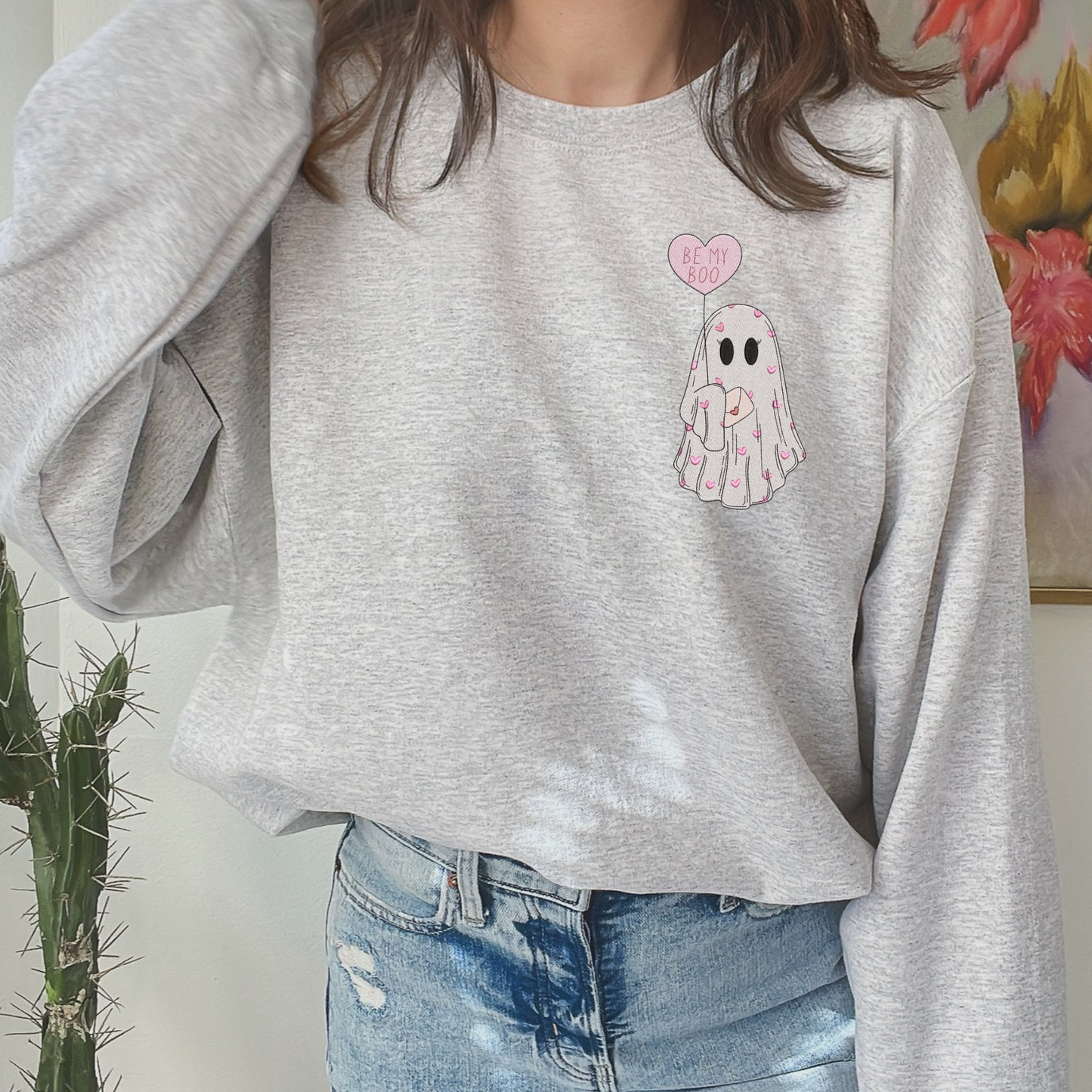 Valentines Pre-Order: Embroidered Be my Boo Ghostie