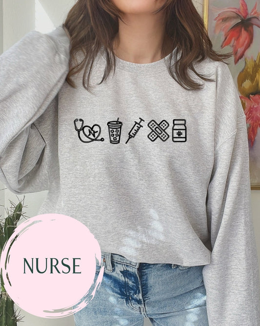 Nurse Embordered Sweatshirt