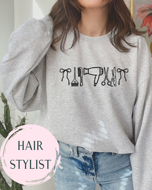 Hair Stylists Embroidered Swetashirt