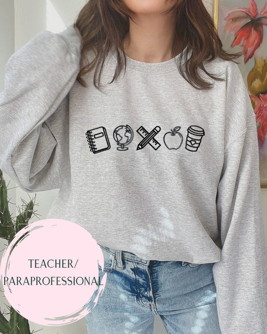 Teacher/Paraprofessional Embroidered Sweatshirt