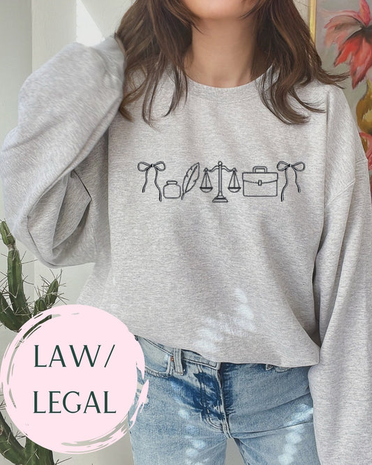 Law/Legal Occupation Embroidered Sweatshirt