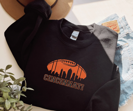 City Skyline Embroidered Sweatshirt