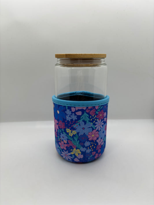 Blue Floral Small Coozie