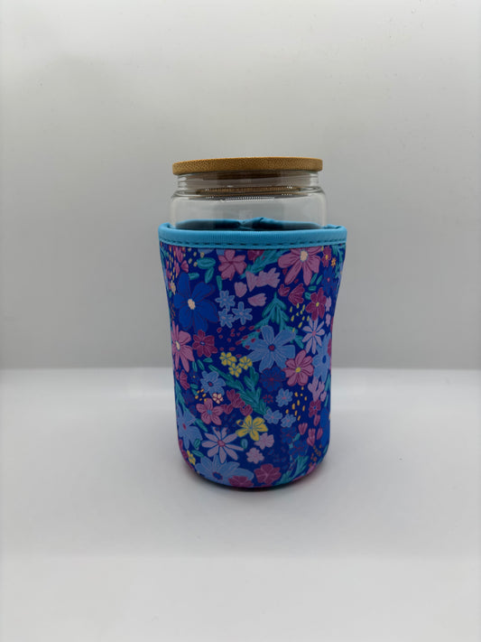 Blue Floral Large Coozie
