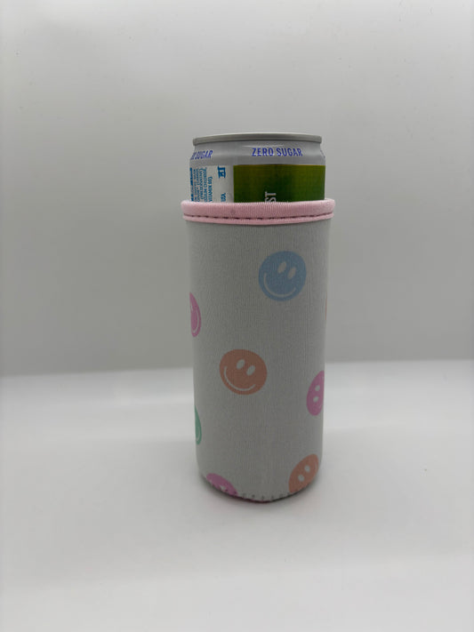 Smiley Face Skinny Can Coozie