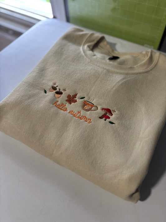 Fall Icons Embroidered Sweatshirt