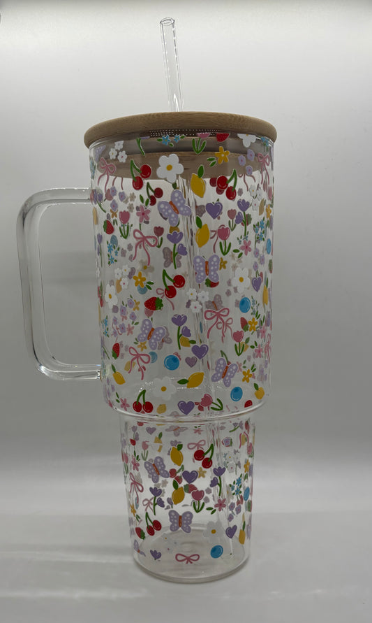 40oz Little Cute Things Glass Cup