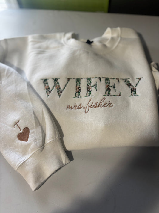Custom Wifey Sweatshirt