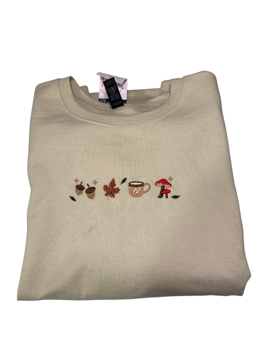 Fall Icons Embroidered Sweatshirt